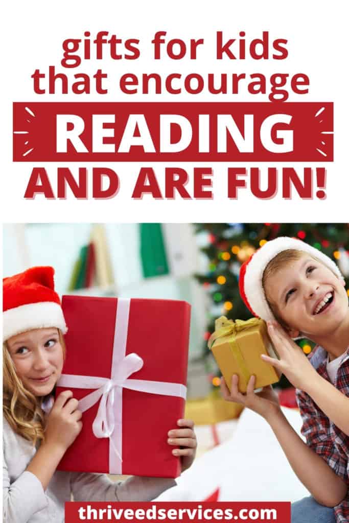 christmas gifts to help kids improve their reading skills pinterest image