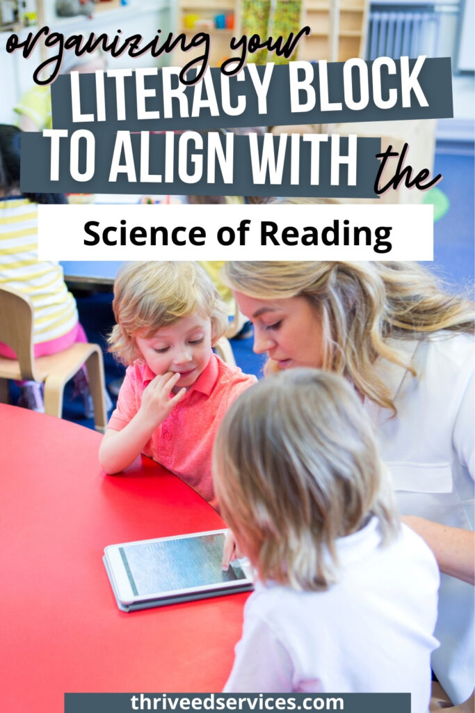 organizing your literacy block to align with the science of reading