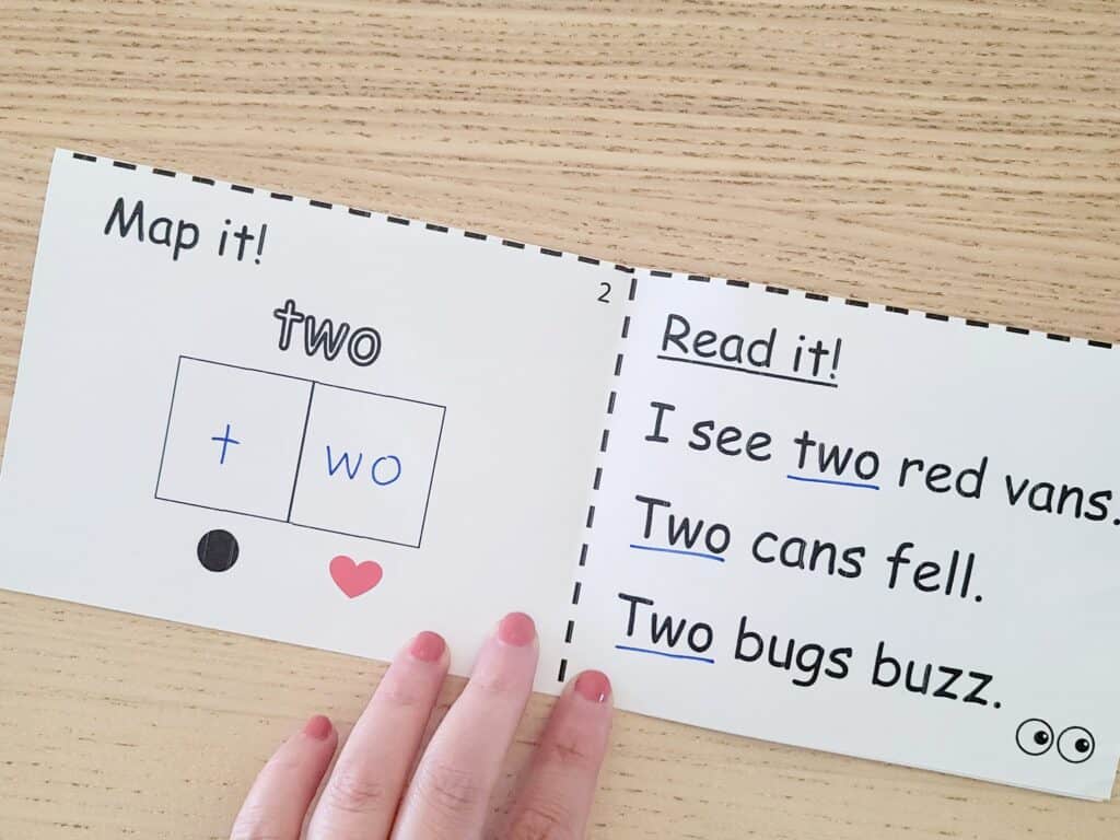 heart words foldable books example