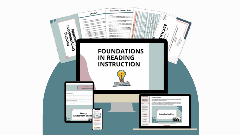 Foundations in Reading Instruction (course) mockup