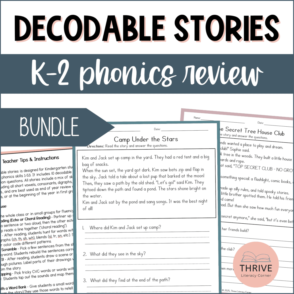 EOY K-2 decodables bundle TPT Cover & Thumbnail Template