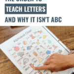order to teach letters in